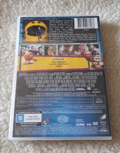 Dvd Filme Pixels Adam Sandler Original Lacrado