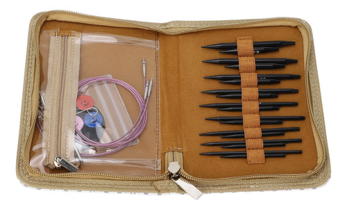 Conjunto De Agulhas Circulares Para Tricotar E Armazenamento