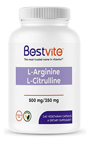 Bestvite L-arginina L-citrulina 500 Mg / 250 Mg Vegano (240 