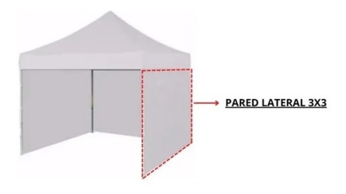 Lateral  Gazebo C/ Manchas  3x3 Polyester Impermeable 