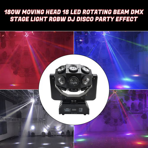 Cabezal Móvil De 180 W, 18 Led, Rgbw, Efecto Dj Disco Party
