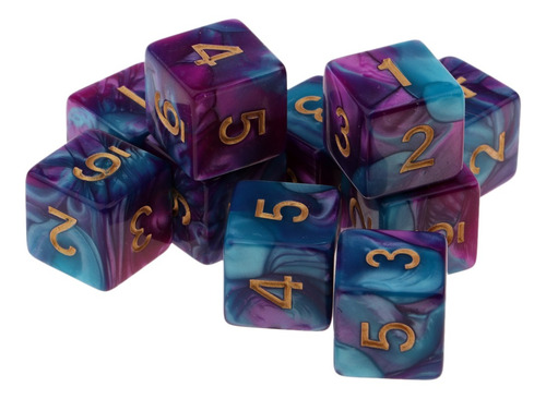 Party Game Dice Purple+blue