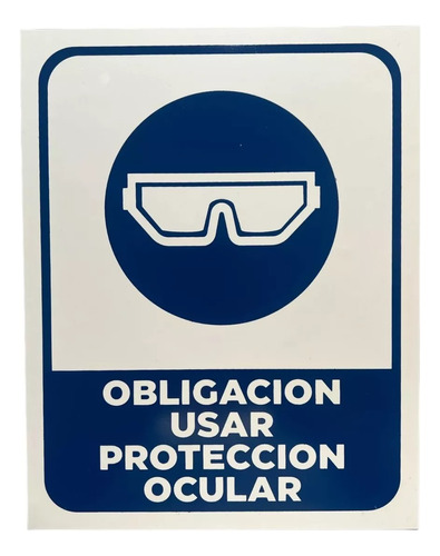 Cartel Obligacion Usar Proteccion Ocular 22x28 Alto Impacto