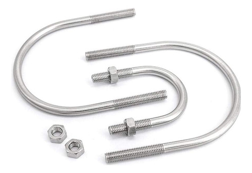 Abrazadera/grampa Ubolt Rosca 3/8 X 4 C/tuercas Y Planas