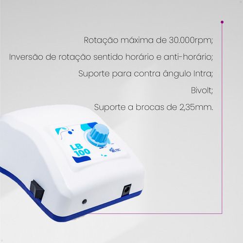Micro Motor Beltec Lb 100 Manicure Podologia Unhas De Gel
