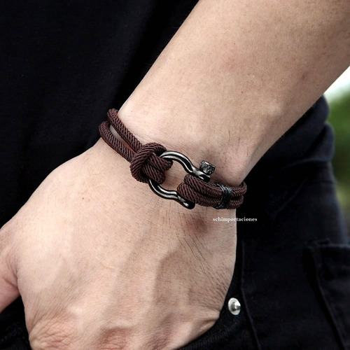 Pulsera Estilo Italiano - Fibra De Milán + Acero - Exclusivo