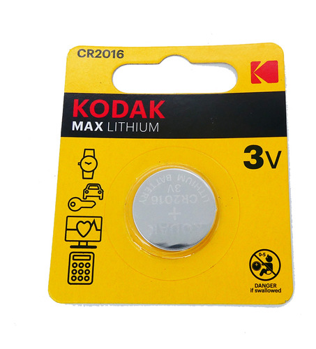  Pila Kodak Max Botón De Litio Cr2016 (2 Unds)