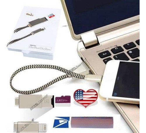 Flash I Usb Drive Datos Cable Lightning Micro Memoria Tf Lec