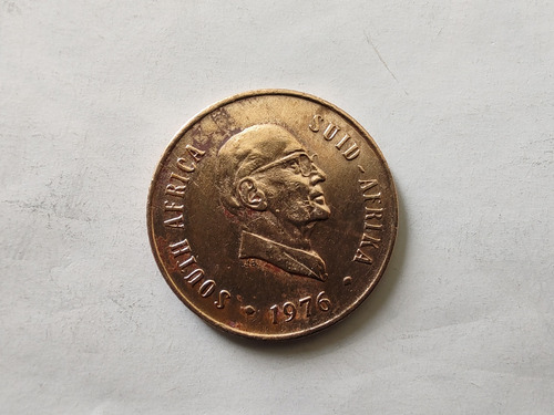 Moneda Sudáfrica 2 Cents 1972 Jacobus Fouche (x201