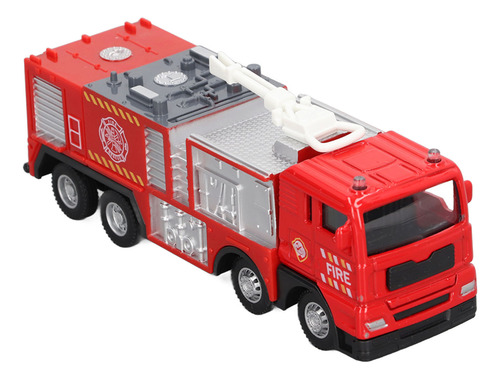 Camión De Bomberos De Aleación A Escala 1:55 Con Motor Simul