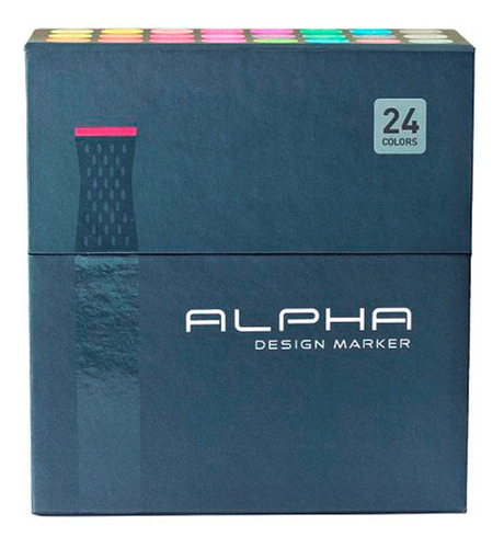 Marcadores Alpha Design Set C 24 Colores