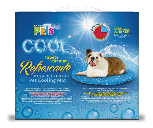Tapete Refrescante Circular Med Sandia Cool Fancy Pets