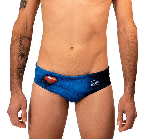 Malla Natación Hombre Superman, Zunga, Slips,  Dagua S-102