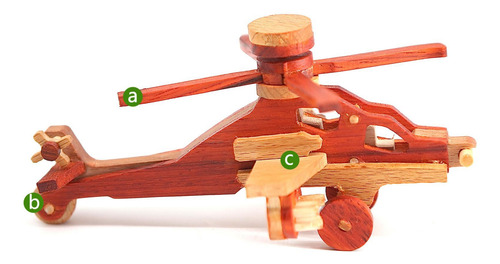 Modelo De Avión De Madera Hecho A 270 Mm X 195 Mm X 100 Mm