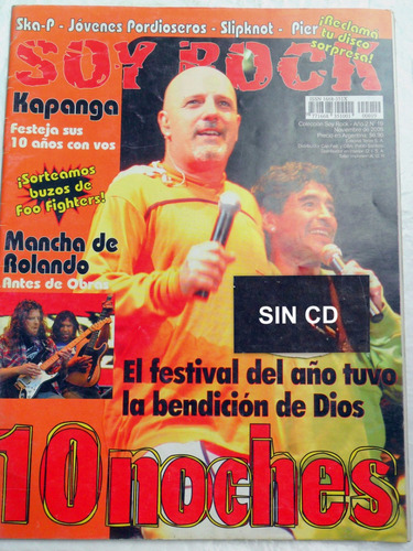 Soy Rock 19 Poster Maradona Con La Bersuit, Pepsi Music 2005