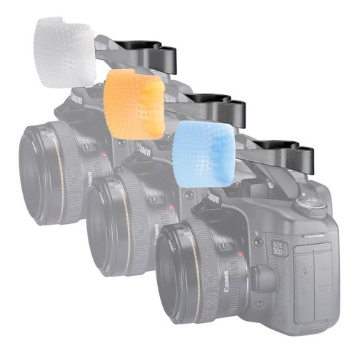 1 Difusor Para Flash Montado En Cámara Fotografia 3 Domos