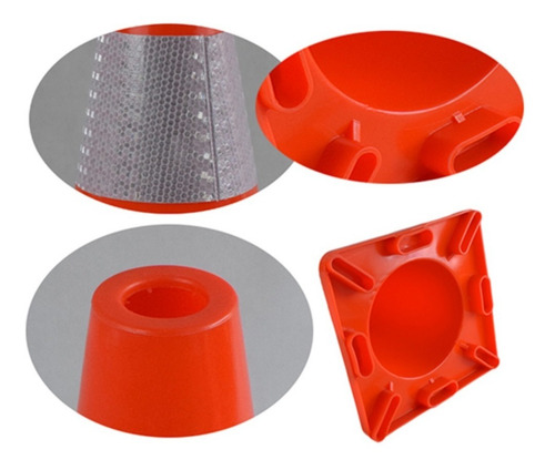 Cono Para Tráfico Vial Con Cinta Reflejante De 47cm Alto