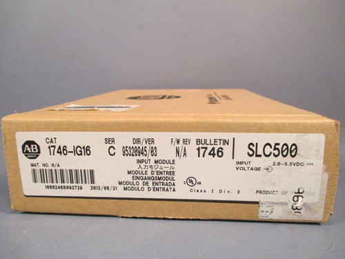 Allen-bradley Slc500 Input Module Series C 1746-ig16 Fac Vvn