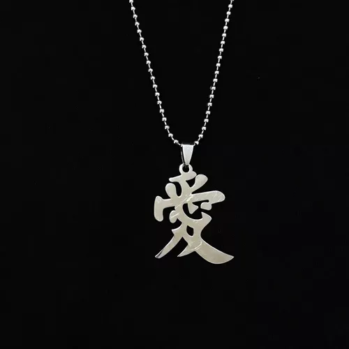 collar de naruto gaara love kanji símbolo colgante sasuke itachi