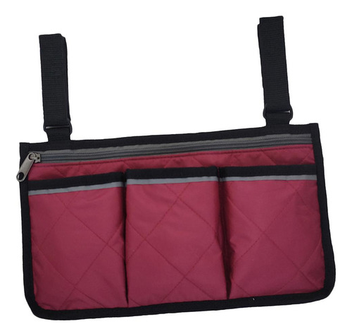 Andador De Cadeira De Rodas Bolsa Lateral Vinho Vermelho