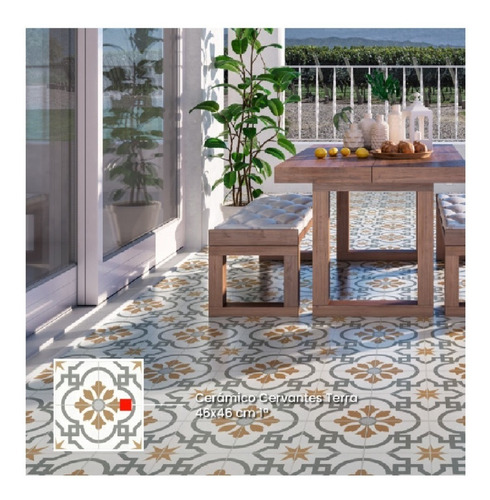 Ceramica Cervantes Terra 46x46 Simil Calcareo 1ra