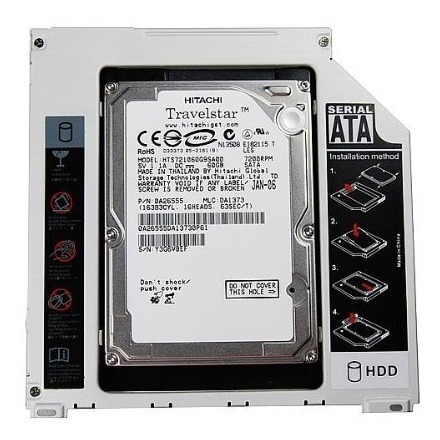 Imagen 2 de 5 de Caddy Sata A Sata Reemplazo A Superdrive Por Disco O Ssd
