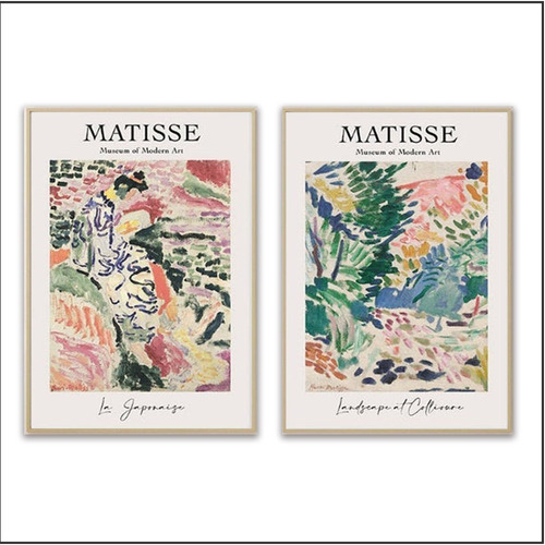 2 Cuadros Matisse, De 50x 70, Lamina Y Marco, Con Vidrio
