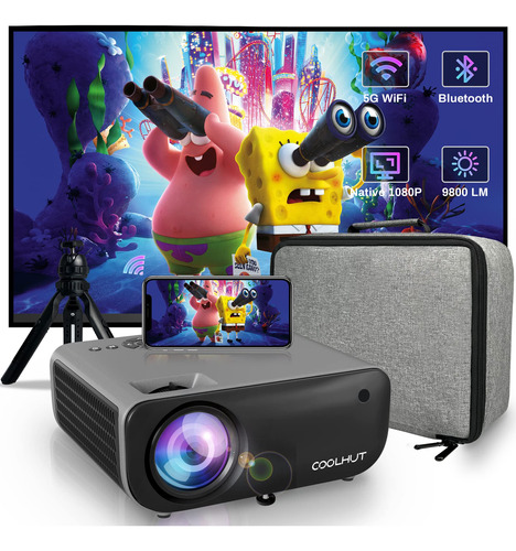 Finatiâ·coolhut 5g Wifi Nativo 1080p Hd Proyector Cine Casa