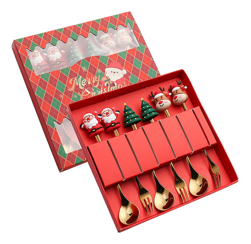 2 X 6 Cucharas De Postre De Acero Inoxidable, Tenedores