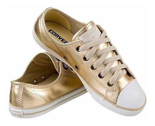 tenis all star dourado feminino