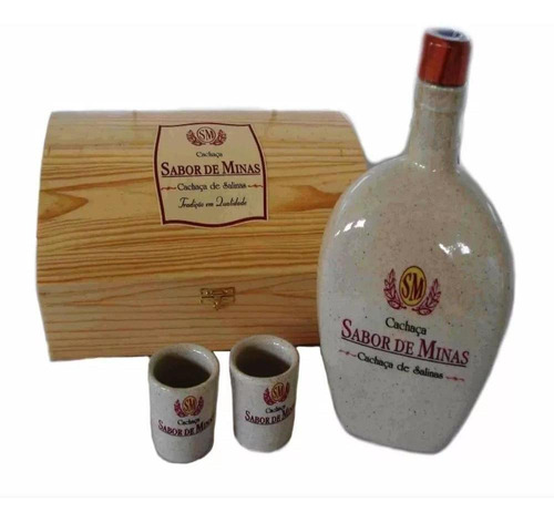 Cachaça Sabor De Minas Porcelana Com Caixa De Madeira 670 M