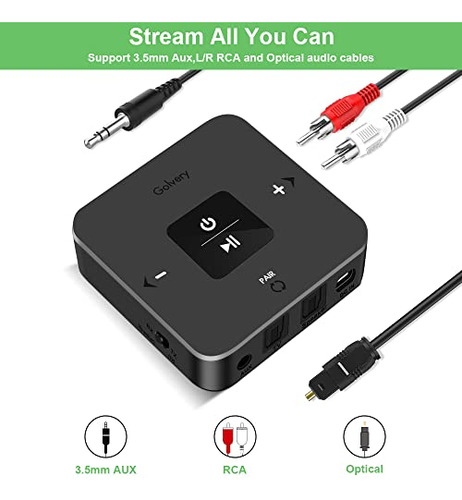 Transmisor Receptor Bluetooth 5.0 Golvery Tv, 2 En 1