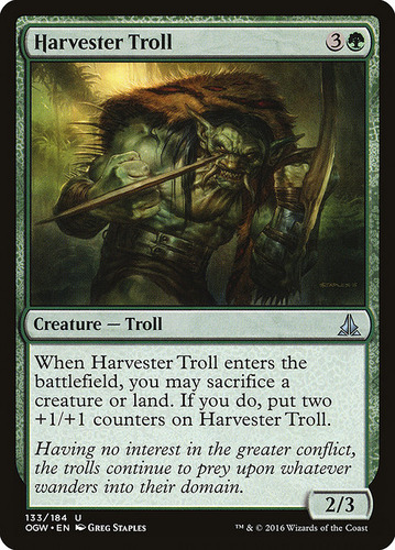 Carta Magic Harvester Troll X 4 Unidades Playset Mtg