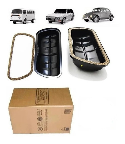 Imagem 2 de 3 de Par Junta Tampa Válvula Fusca Kombi Motor Ar 113101481f