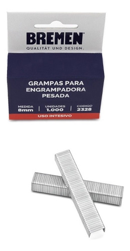 Grampa Para Engrampadora Triple Bremen 2328 8mm Caja 1000u 