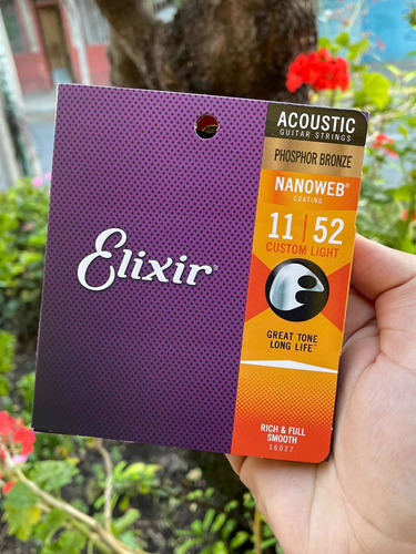 Cuerdas De Guitarra Electroacustica Elixir Fosforo Bronce 11