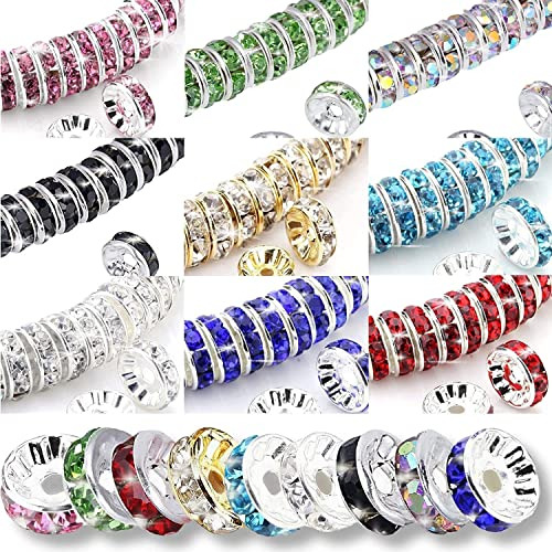 Dijes Con Strass Para Pulseras Etc 8mm Pack 1080 9 Colores