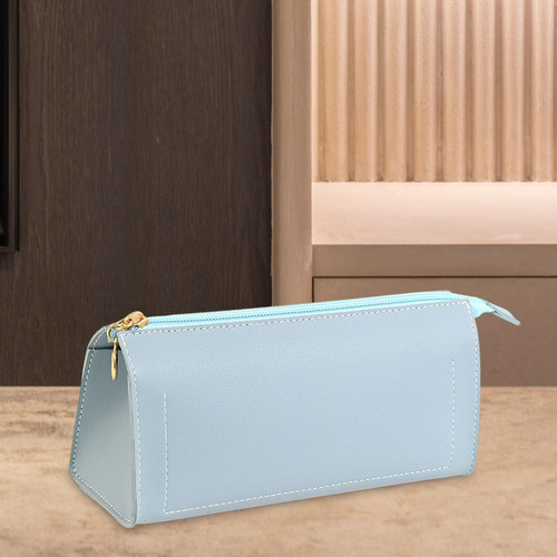 Estuche Para Lápices Con Cremallera, Neceser Portátil Azul