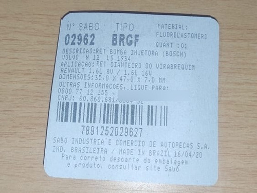 Imagen 4 de 4 de Estopera Delantera Cigueñal Renault Clio Symbol Megane Logan