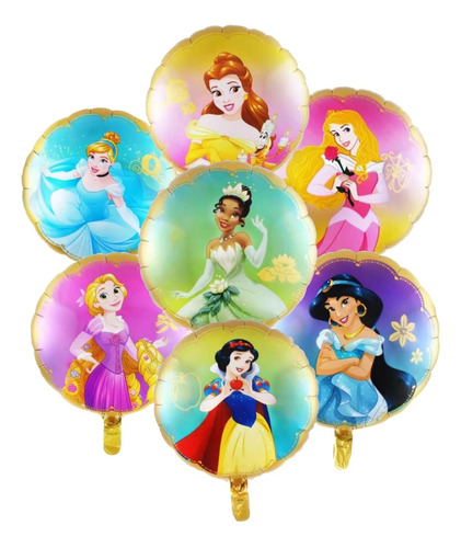 7 Globos Princesas Disney 