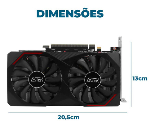Placa De Vídeo Rx6600 8gb 128bit Gddr6 Pcle4.0