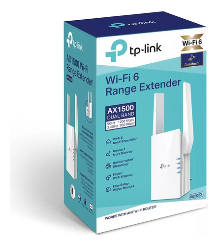 Tp-link Re505x Mesh Wifi 6 Extensor 5 Ghz 2,4 Ghz Ax1500