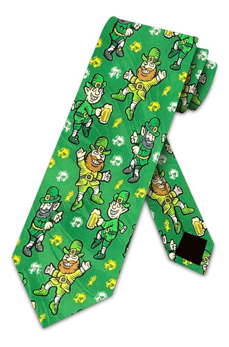 Leprechaun Lazos Cerveza Y La Musica Necktie St. Patricks Da