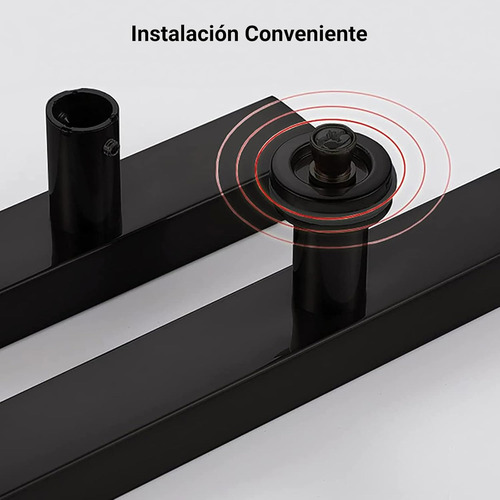 Manillon Doble Acero Inoxid 80cm Para Puerta Madera Cristal