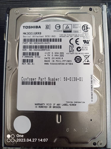 Discos Duros Toshiba Sas 300gb