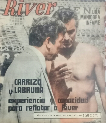 Revista River 1207 Carrizo Y Labruna , Año 1968