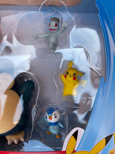 Set Pokemon 5 Figuras Multipack Snorlax, Pikachu, Machop