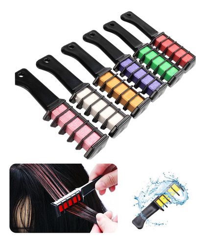 5 X 6 Piezas De Tizas Para El Cabello Tinte Temporal Para El