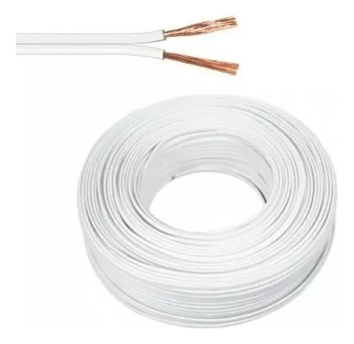 Cable Paralelo 2x18awg Color Blanco Rollo 100 Metros