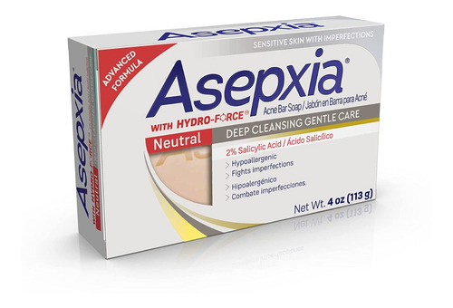 2 X Jabón Facial Hipoalergénico Con Ácido Salicílico 113g